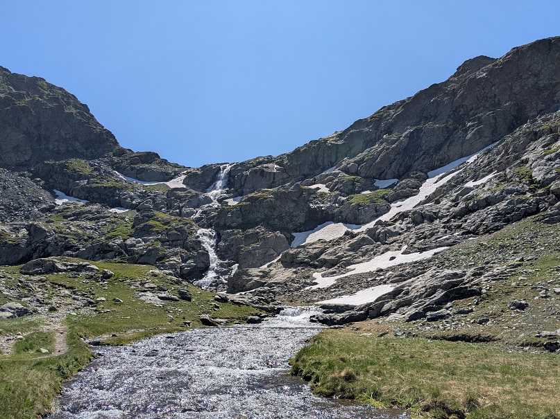 Le Rau de Mercier, juste après le col de la Pra.